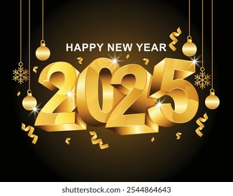 Happy New Year 2025 Designs. Elegant and beautiful poster designs