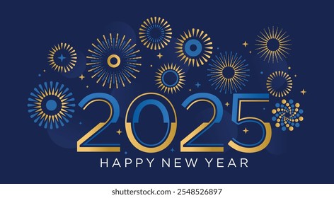 Happy New Year 2025 Designs. Elegant and beautiful poster designs