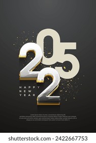 happy new year 2025 with different number combination concept with unique layout. 2025 number design.for flyers, banners and calendars 2025.