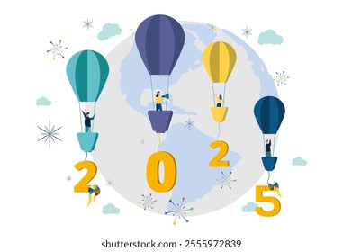 Happy new year 2025. New year of new discoveries and achievements.	