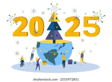 Happy new year 2025. New year of new discoveries and achievements.	