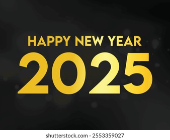 Happy New Year 2025 Editable Vector Eps