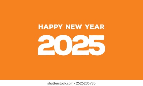 Happy New Year 2025 - Font Style Vector Artworks