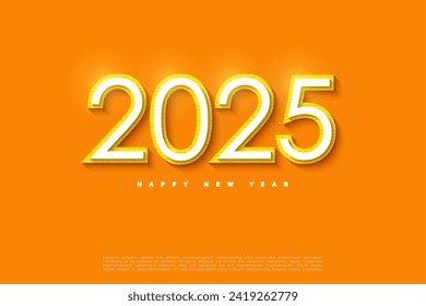 Happy New Year 2025. greeting concept for New Year 2025 celebration.