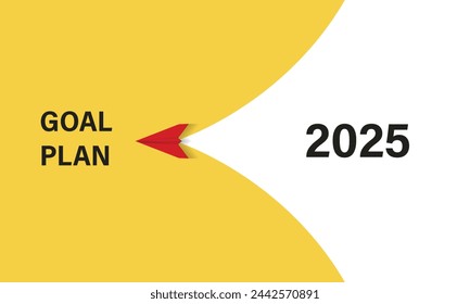Happy New Year 2025 greeting card design template.