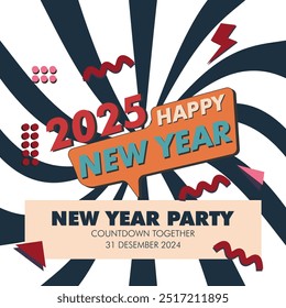 happy new year 2025 greeting party