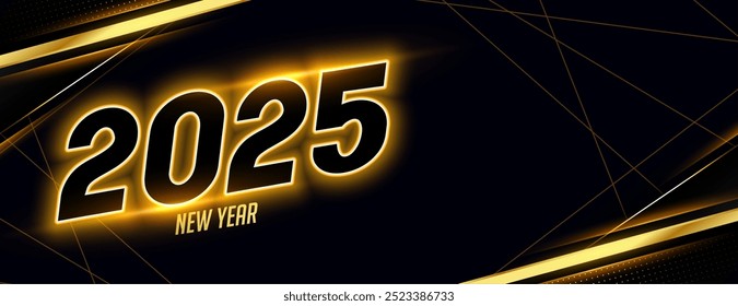 happy new year 2025 greeting wallpaper design vector