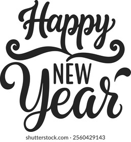 Happy New Year 2025 greetings and celebrations.