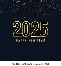 Happy new year 2025. holiday greeting card design