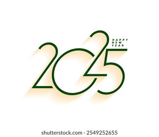 happy new year 2025 holiday background in minimal style vector