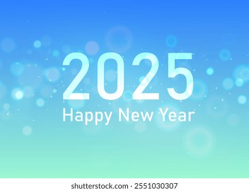 Feliz Ano Novo 2025. Feriados celebração bokeh fundo vetor ilustração