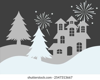 Happy New Year 2025 Illustration