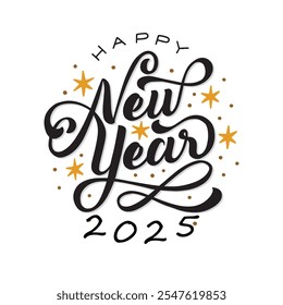 happy new year 2025 with lettering