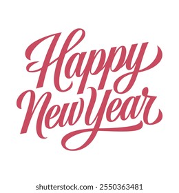 Happy New Year 2025 - Lettering design for greeting banners, Mouse Pads, Prints, Cards and Posters, Mugs, Notebooks, Floor Pillows and T-shirt prints design.