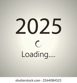 Happy  new year 2025 Loading .art and illustrator .neyear loading post.icon
