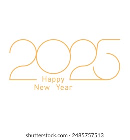 Happy New Year 2025 logo text design. 2025 number design template. Happy New Year 2025 symbol	
