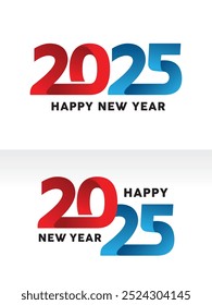 happy new year 2025 logo text design