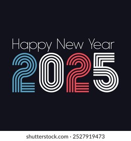 Happy New Year 2025 logo, icon