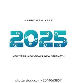 Happy new year 2025. Logo icon 2025.