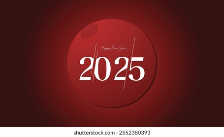 Happy New Year 2025, luxurious colorful background, for posters, invitations, or digital greetings