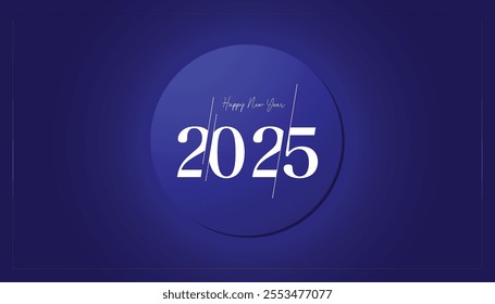 Happy New Year 2025, luxurious colorful background, for posters, invitations, or digital greetings