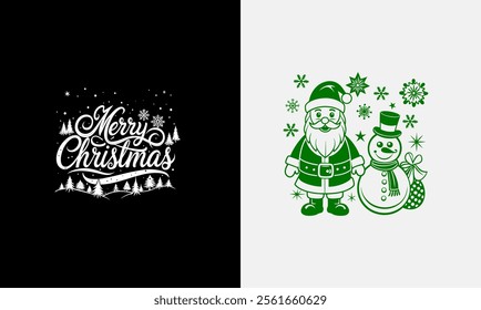 Happy New Year 2025 and Merry Christmas wishing card design