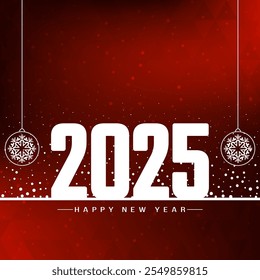 Happy New year 2025 modern decorative background vector