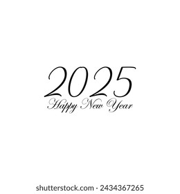 Happy new year 2025 with number on art wall concept. Happy new year 2025 modern art banner template Big Set of 2025 Happy New Year logo text design. 2025 number design template.