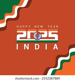 Feliz año nuevo 2025, cartel de feliz año nuevo, Anuncio, volante, folleto, fondo, diseño de Plantilla, tarjeta de felicitación de feliz año nuevo para la gente de la India, celebraciones del año Nuevo.