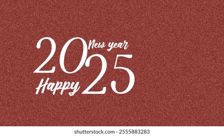 Happy new year 2025. Red and white colour style EPs file. 