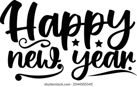 Happy New Year 2025 Retro EPS vector Design, Happy New Year 2025 Retro T-shirt Design, Happy New Year EPS Design.This is an editable file.