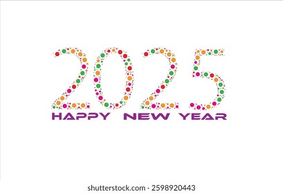 happy new year 2025 with in script beautiful design