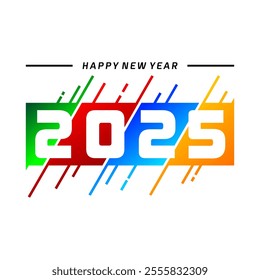 Happy New Year 2025 simple modern design