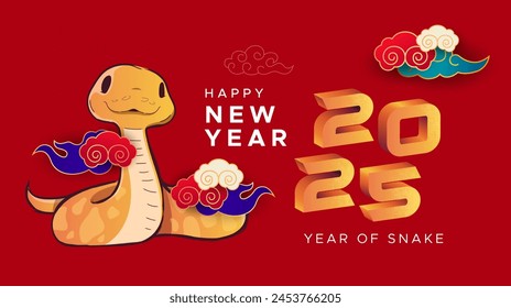 Happy new year 2025, year of the snake, chinese calendar. calendar 2025. text 2025. 2025 minimalist. Happy New Year. design template celebration. Translation (year of the snake)