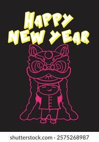 happy new year 2025 with snake zodiac illustration for chinese new year events