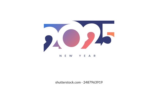Feliz año nuevo 2025 diseño de Plantilla