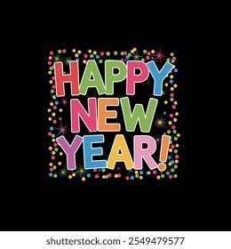Happy New Year 2025 Template.