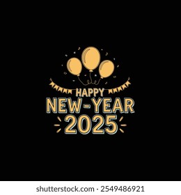 Happy New Year 2025 Template.
