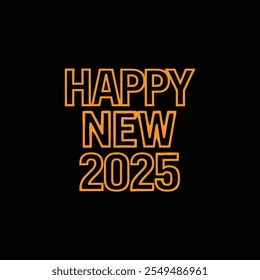 Happy New Year 2025 Template.