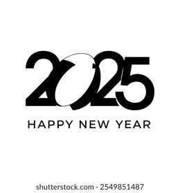 Happy New Year 2025 Template.