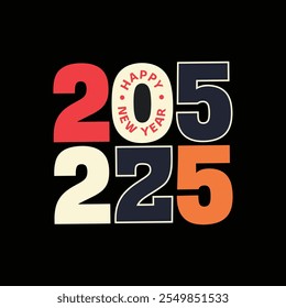 Happy New Year 2025 Template.