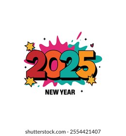 Happy New Year 2025 Template Design