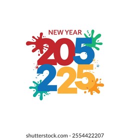 Happy New Year 2025 Template Design