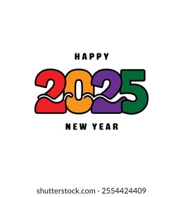 Happy New Year 2025 Template Design