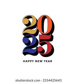 Happy New Year 2025 Template Design