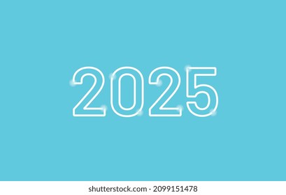 Happy New Year 2025. Happy New Year 2025 text design for Brochure design, card, banner