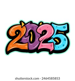 Happy New Year 2025 text design