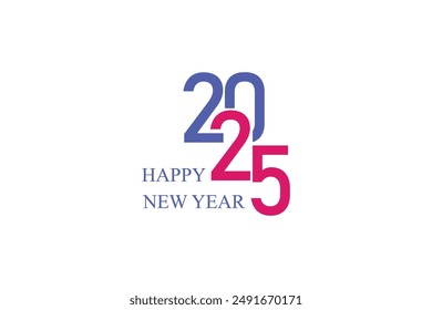 Feliz año nuevo 2025 diseño de texto Vector gratis 