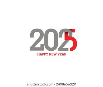 Feliz año Nuevo 2025 Texto Tipografía Diseño Elemento flyer, diseño de Anuncio.