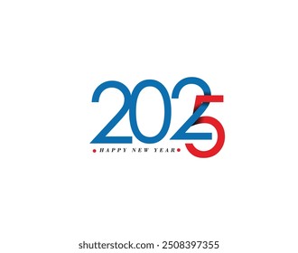 Feliz Ano Novo 2025 Texto Tipografia Design Element flyer, banner design.